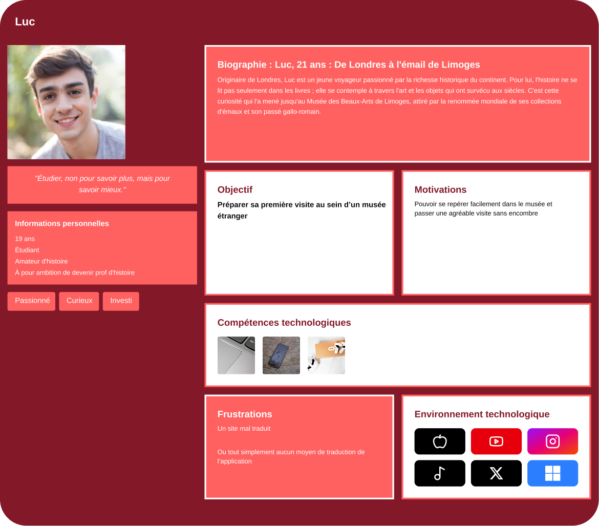 Page Nos produits et Notre histoire